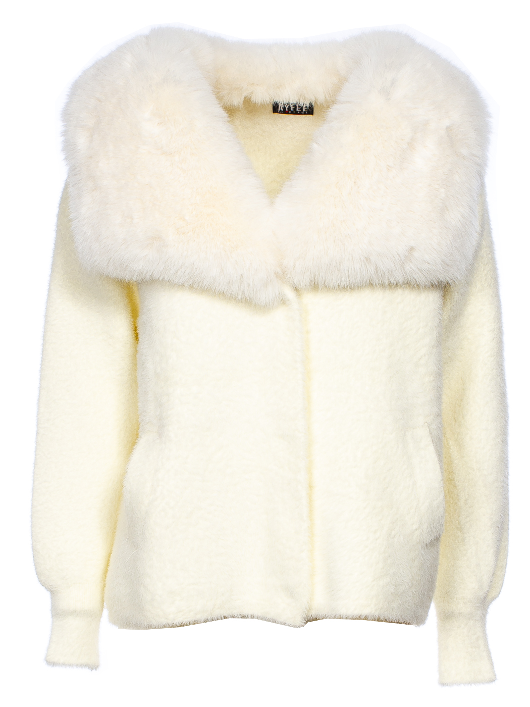 GIACCA CORTA COLLO,3 TG,100%NY,MADE IN PRC             - IVORY
